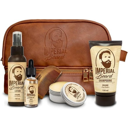 Kit îngrijire barbă Imperial Beard, maro, 255g