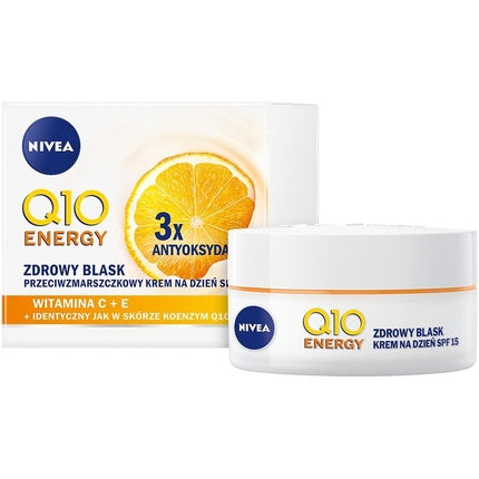 Crema de zi Nivea Q10 Energy Healthy Glow SPF 15, 50 ml