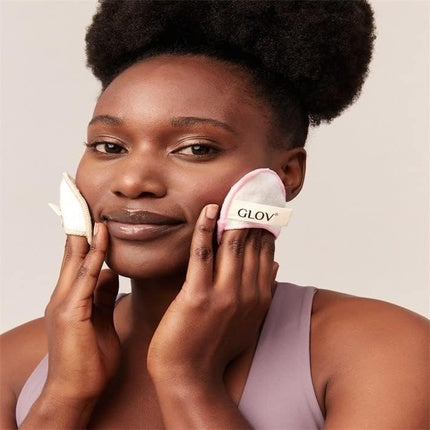 Dischete Demachiante, Glov, Set 3 buc, Alb, Bej