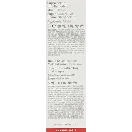 Ser Anti-Aging, Clarins, Super Restorative, 30ml, roșu