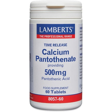 Vitamine, Lamberts, Calcium Pantothenate 500mg, 60 comprimate
