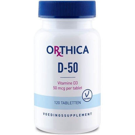 Vitamine D3 Orthica D-50, 120 Tablete, Alb