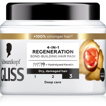 Masca de păr Gliss Aqua Revive Regenerare 4-in-1, 400 ml