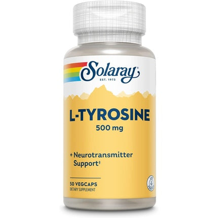 Supliment Solaray, L-Tirozina, 500mg, 50 capsule, galben
