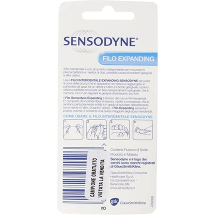 Ață dentară, Sensodyne, Filo Expanding, alb-albastru