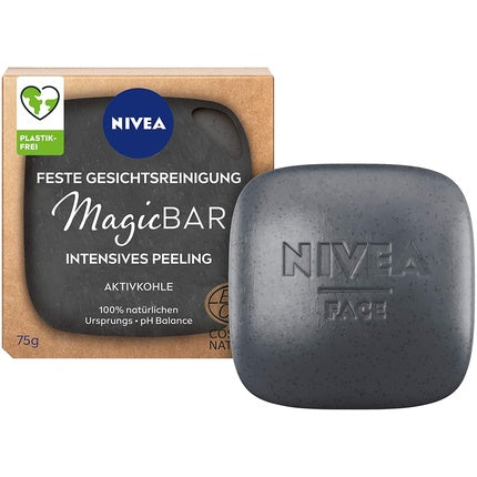 Săpun exfoliant, Nivea, MagicBAR cărbune activ, 75g
