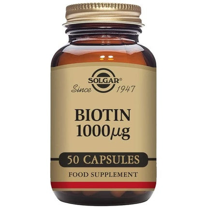 Capsule Biotină, Solgar, 1000 mcg, 50 buc