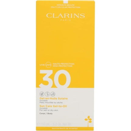 Cremă solară, Clarins, Gel-to-Oil SPF30, 147g