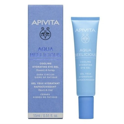 Gel de ochi hidratant, Apivita Aqua Beelicious, 15ml, Flori