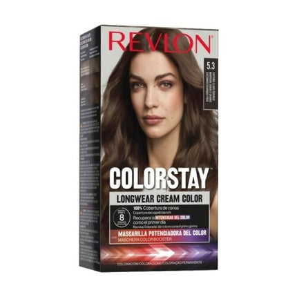 Vopsea de par, Revlon, Colorstay Longwear Cream, 5.3 Saten Auriu Mediu