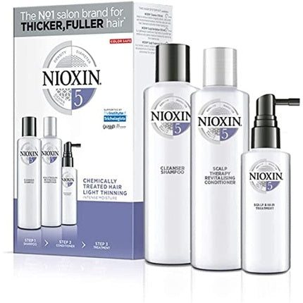 Set tratament păr, Nioxin, System 5, pentru păr tratat chimic