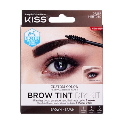 Set machiaj sprâncene, Kiss, Brow Tint Kit, maro