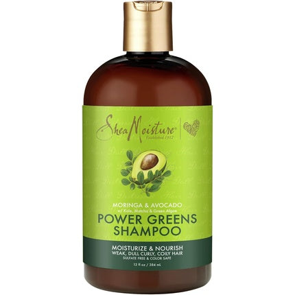 Șampon SheaMoisture Power Greens Moringa, Avocado, Verde