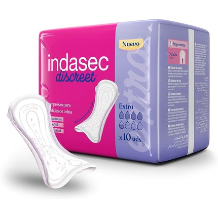Pachet absorbante, Indasec, Discreet Extra, 10 unități