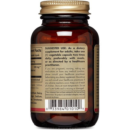 Vitamine, Solgar, DLPA 500mg, capsule vegetale, 50 buc, maron