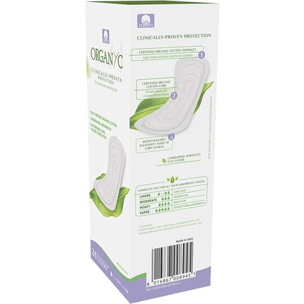 Absorbante zilnice, Organyc, bumbac organic, 24 bucati