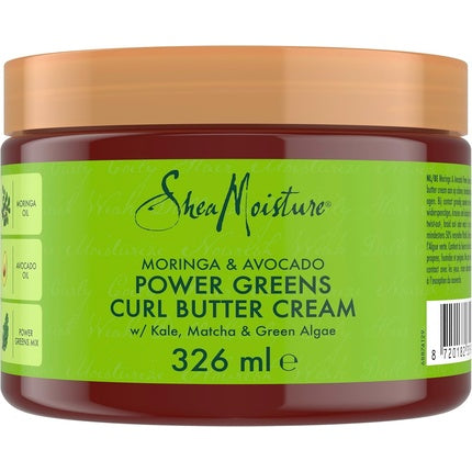 Cremă bucle, SheaMoisture, Moringa Avocado, verde 326ml