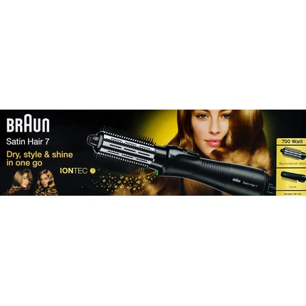Perie de aer cald, Braun SatinHair7, 700W, negru