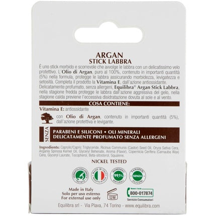 Balsam de buze, Equilibra, Stick Labbra Argan