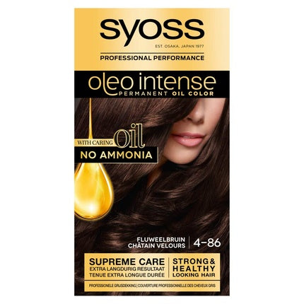 Vopsea de păr, Syoss, Oleo Intense, maro catifea