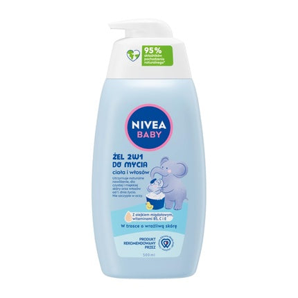Gel spumant body & hair, Nivea, 2in1, 500ml