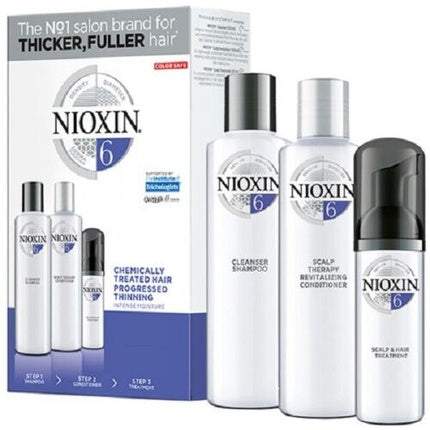 Set starter Nioxin, System 6, păr tratat chimic, 340ml