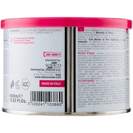 Ceară depilatoare, Naturaverde, titan, 400ml