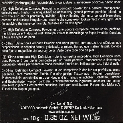Pudră Compactă, Artdeco, Soft Cream, 10g