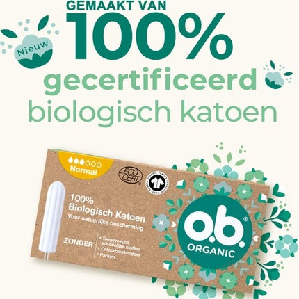Tampon, O.B, Normal, 100% bumbac organic
