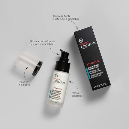 Ser anti-rid Collistar Attivi Puri, Acid Hialuronic, Barbati, 30ml