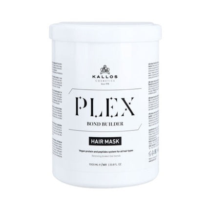 Masca de par, Kallos, Plex Bond Builder, proteine vegetale, 1000ml