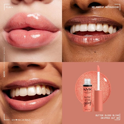 Lip Gloss NYX Butter Gloss Bling, vegan, portocaliu