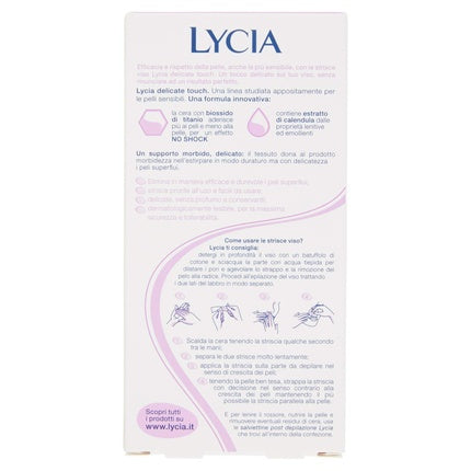 Benzi depilatoare fata, Lycia, 20 benzi, 10ml