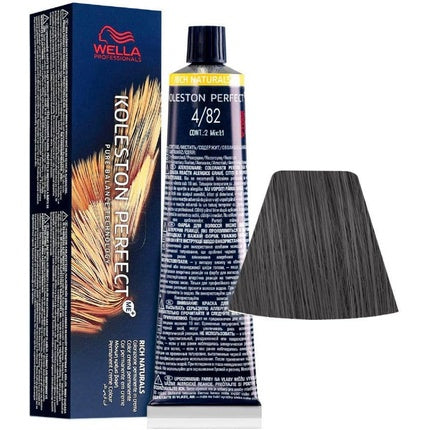 Vopsea permanentă, Wella, Koleston Perfect Me+ Rich Naturals 4/82, 60ml