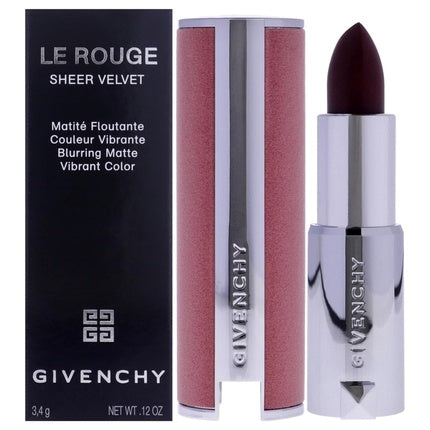 Ruj Givenchy, Le Rouge Sheer Velvet Matte, N39 Rouge Grenat