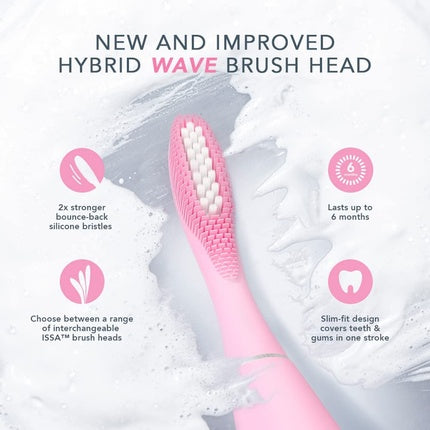 Cap de perie, Foreo, ISSA Hybrid, roz perlat