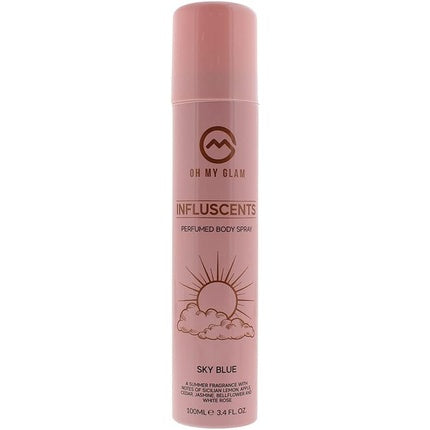 Spray de finisare machiaj, Oh My Glam, Influscents, albastru cer pentru corp