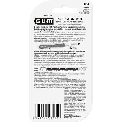 Periuță interdentara, Gum, Travler 1614 Scovo, Pack of 4