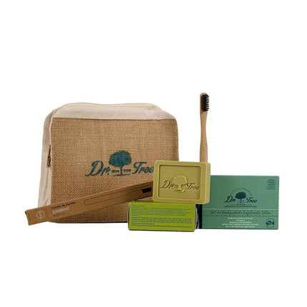Set îngrijire Dr. Tree Traveller, șampon hidratant, gel de duș peeling