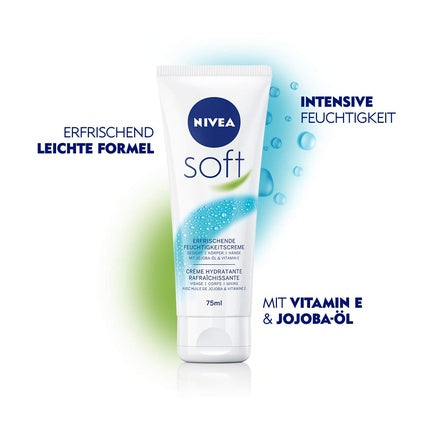 Cremă Față, Nivea Soft, 75ml, alb