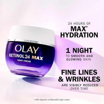 Cremă de noapte, Olay, Retinol 24 MAX, violet 50ml