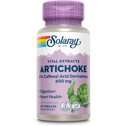 Supliment alimentar, Solaray, extract frunze anghinare 600mg, 60 capsule