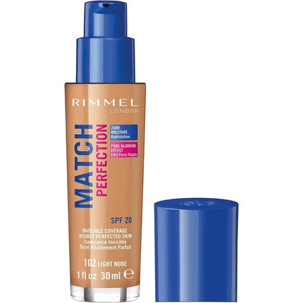 Fond de ten, Rimmel, Match Perfection, 102 Light Nude, 30ml