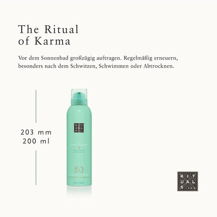 Loțiune protecție solară, Rituals, The Ritual of Karma, SPF 50, 200ml