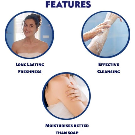 Gel de duș, Nivea, Creme Care, 500 ml, albastru