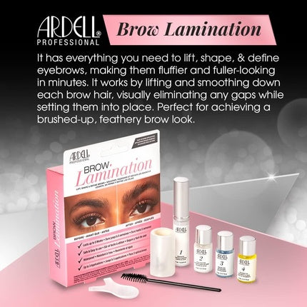 Kit laminare sprâncene Ardell Brow Lamination, rezistent la apă