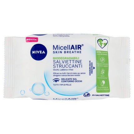 Servetele demachiante, Nivea, MicellAir Skin Breathe, 25 buc.