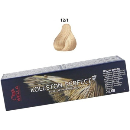 Vopsea de par permanenta, Wella, Koleston Perfect MEPlus, 12/1 Blond Special/Cenusiu, 60ml