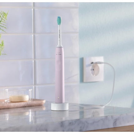 Periuță de dinți electrică Philips Sonicare 2100, alb-roz, design suplu