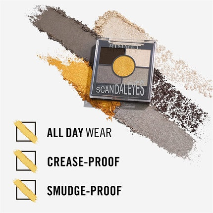 Fard de Ochi, Rimmel London, Scandaleyes, 5 culori, auriu